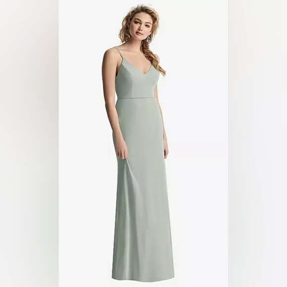 Wedding Season! 🤍 Dessy Collection After Six Cowl Back Chiffon Dress - Picture 3 of 9